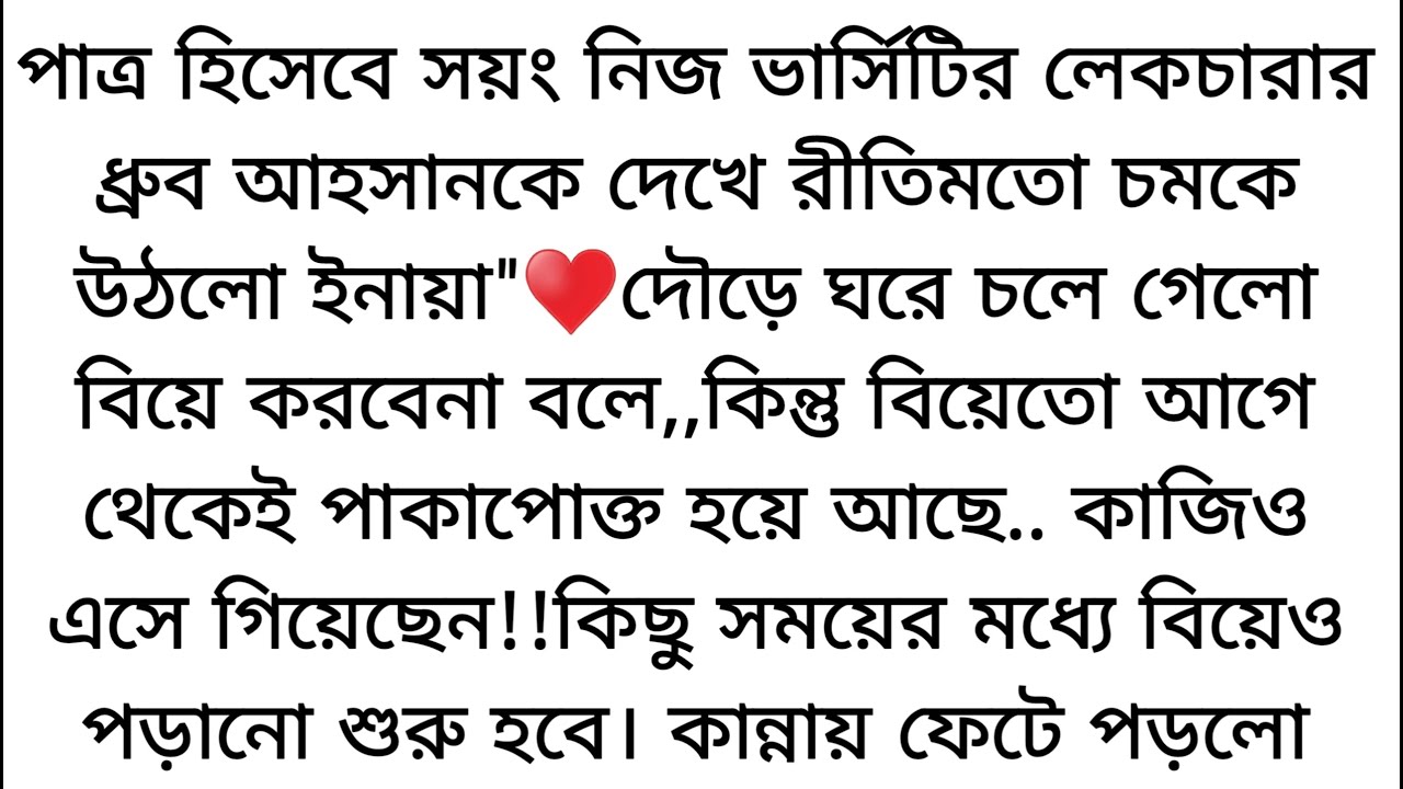বিয়ের কথা আগেই পাকাপোক্ত হয়ে আছে সেটা জানেনা ইনায়া,♥️কাজিও এসে গিয়েছেন,🕊️ লেখিকা:-ফারহানা চৌধুরী