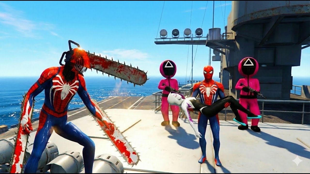 GTA 5 | Spiderman rescue Gwen Stacy from minions😮| Spider-man vs Minions Funny Ragdoll