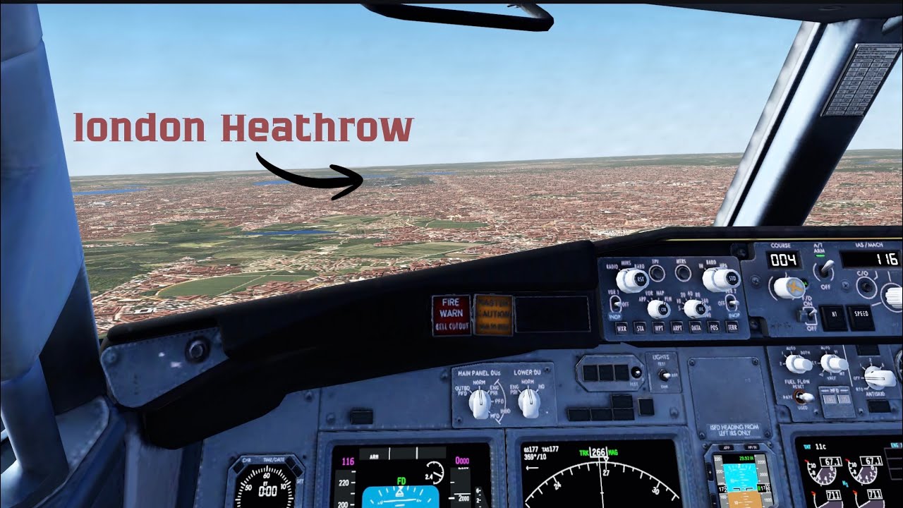 737-800 landing in London Heathrow | full vid | x-plane