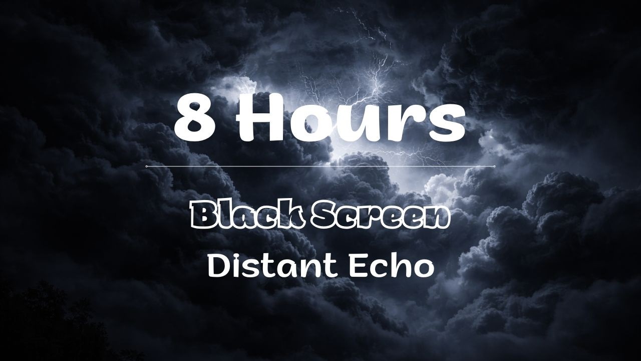 8 Hours of Rain & Distant Thunder | Black Screen | Deep Sleep