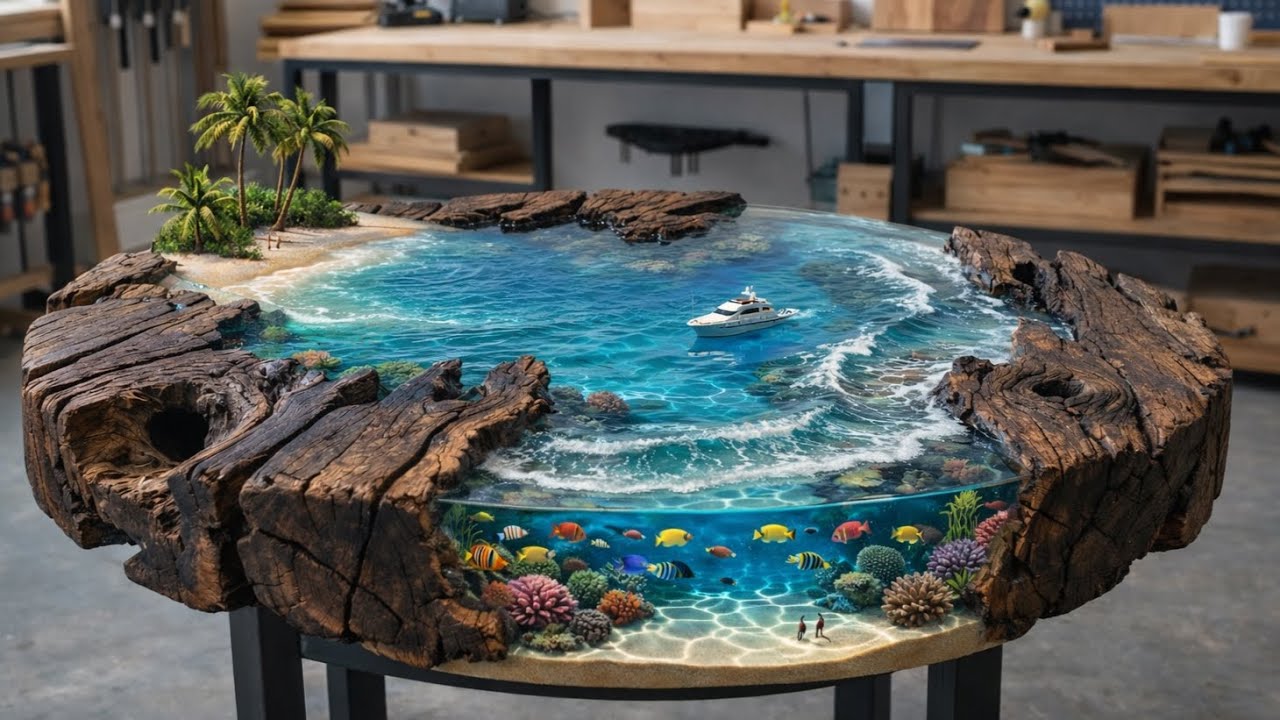 This Table Shouldn’t Exist | Rotten Wood + Fish + Epoxy