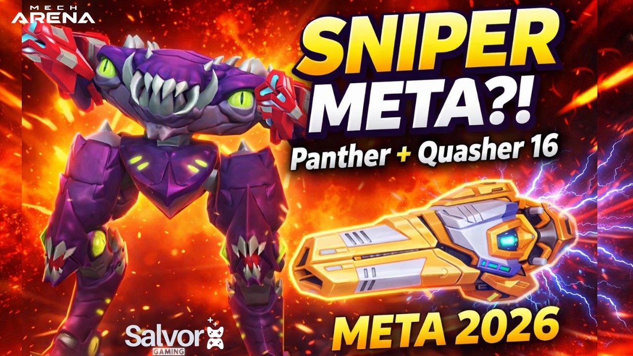 Panther + Quasher 16 Is META in 2026?! 😱 Sniper Control Build | Mech Arena
