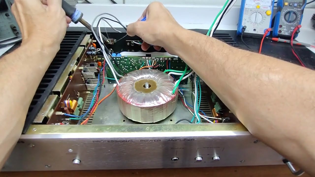 CYGNUS PA -800. Troca do transformador, aujustes de BIAS OFFSET e amarração dos fios.