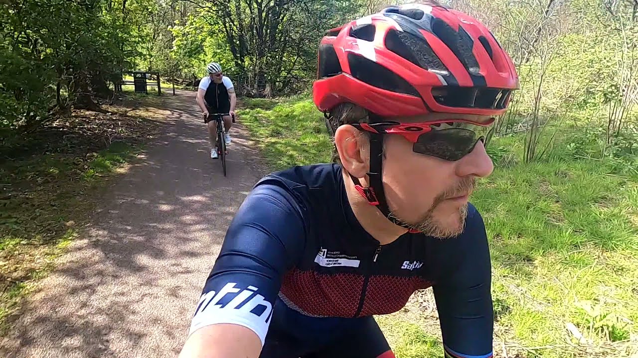 Cycling the Glasgow Clyde walkway and cyclepath on a sunny spring day.
