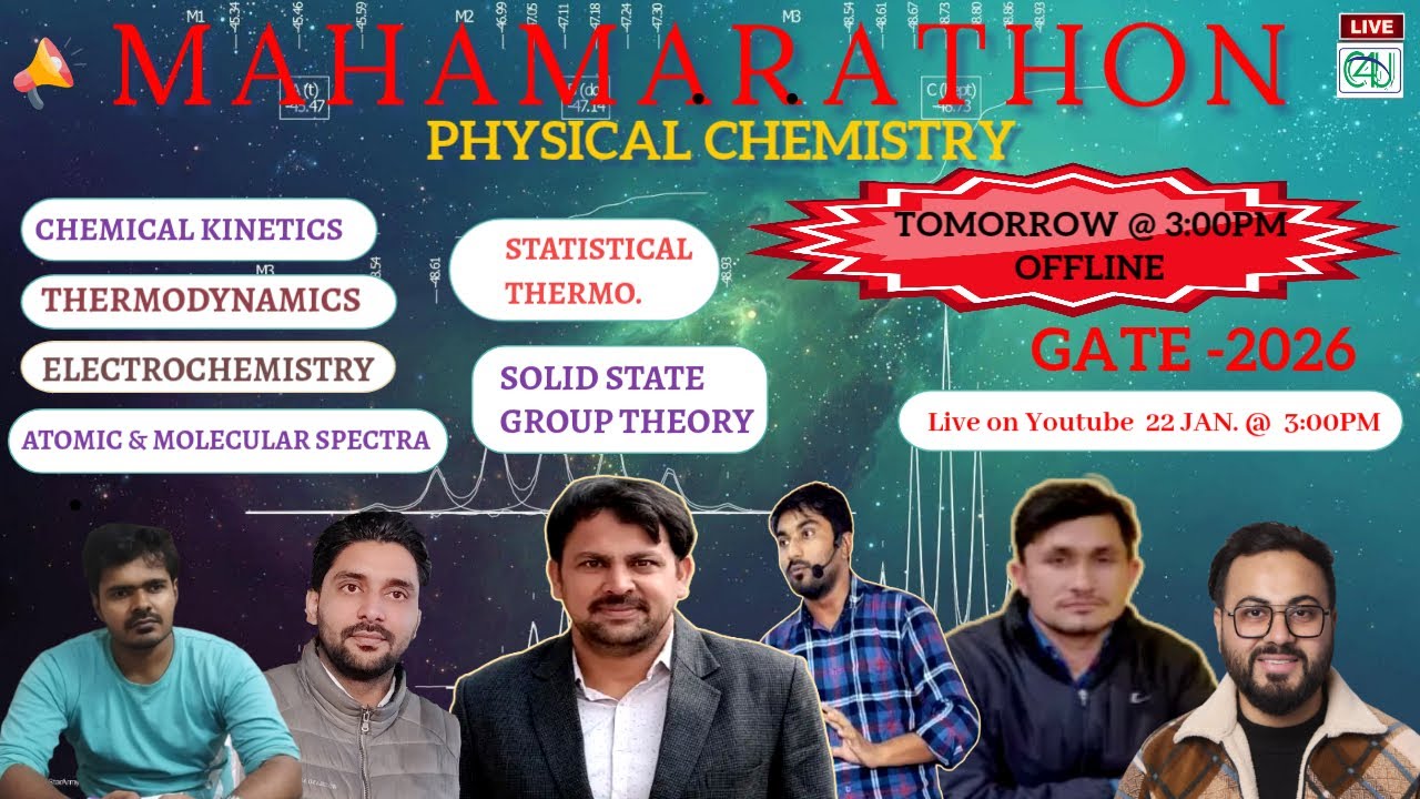 GATE-2026 | MARATHON SERIES - 2 | PHYSICAL CHEMISTRY | C4U |