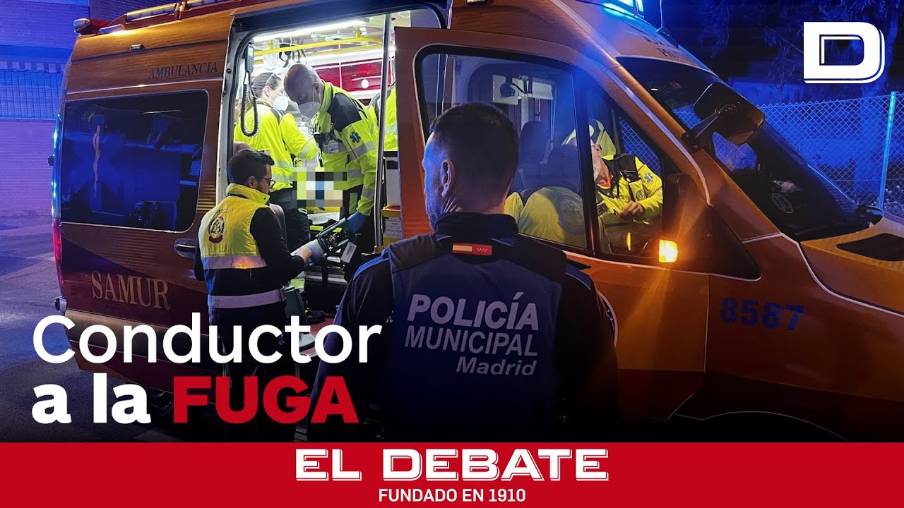 Un conductor se da a la fuga tras herir gravemente a un motorista en Madrid