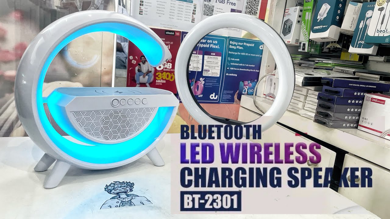 BLUETOOTH LED WIRELESS CHARGING SPEAKER UNBOXING | BT-2301 | 3 in 1