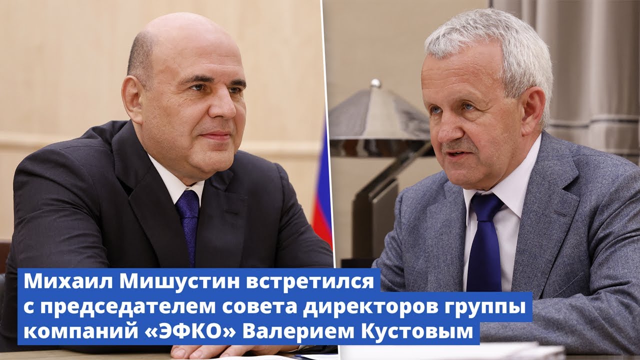 Михаил Мишустин встретился с председателем совета директоров ГК «ЭФКО» Валерием Кустовым