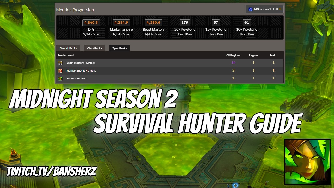 Midnight Season 2 Survival Hunter Guide --Talents & Rotation