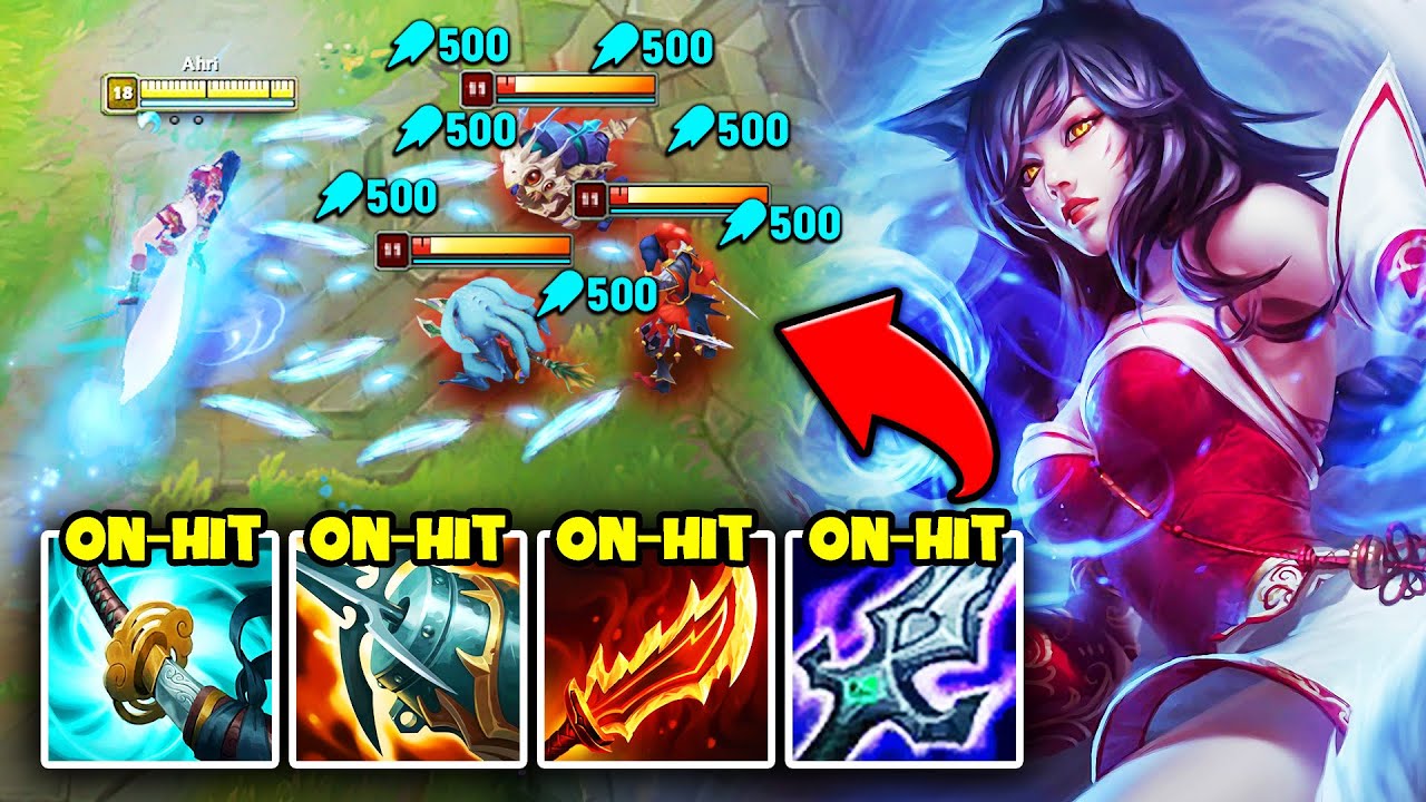 I DISCOVERED A BROKEN ON-HIT AHRI BUILD! (THE ENEMY TEAM WAS SHOCKED)
