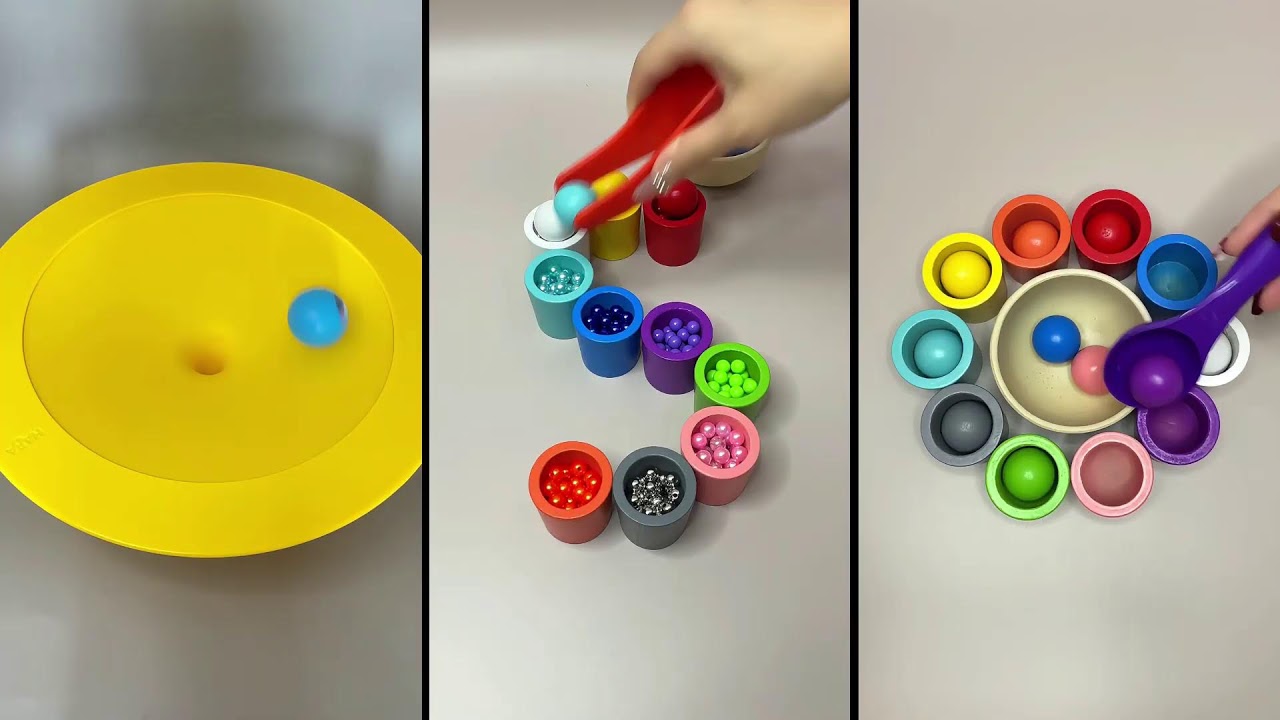 Satisfying Beautiful Beads, Colorful Balls, Haba Slope, Xylophone,  Falling Beads Reverse Video ◀️