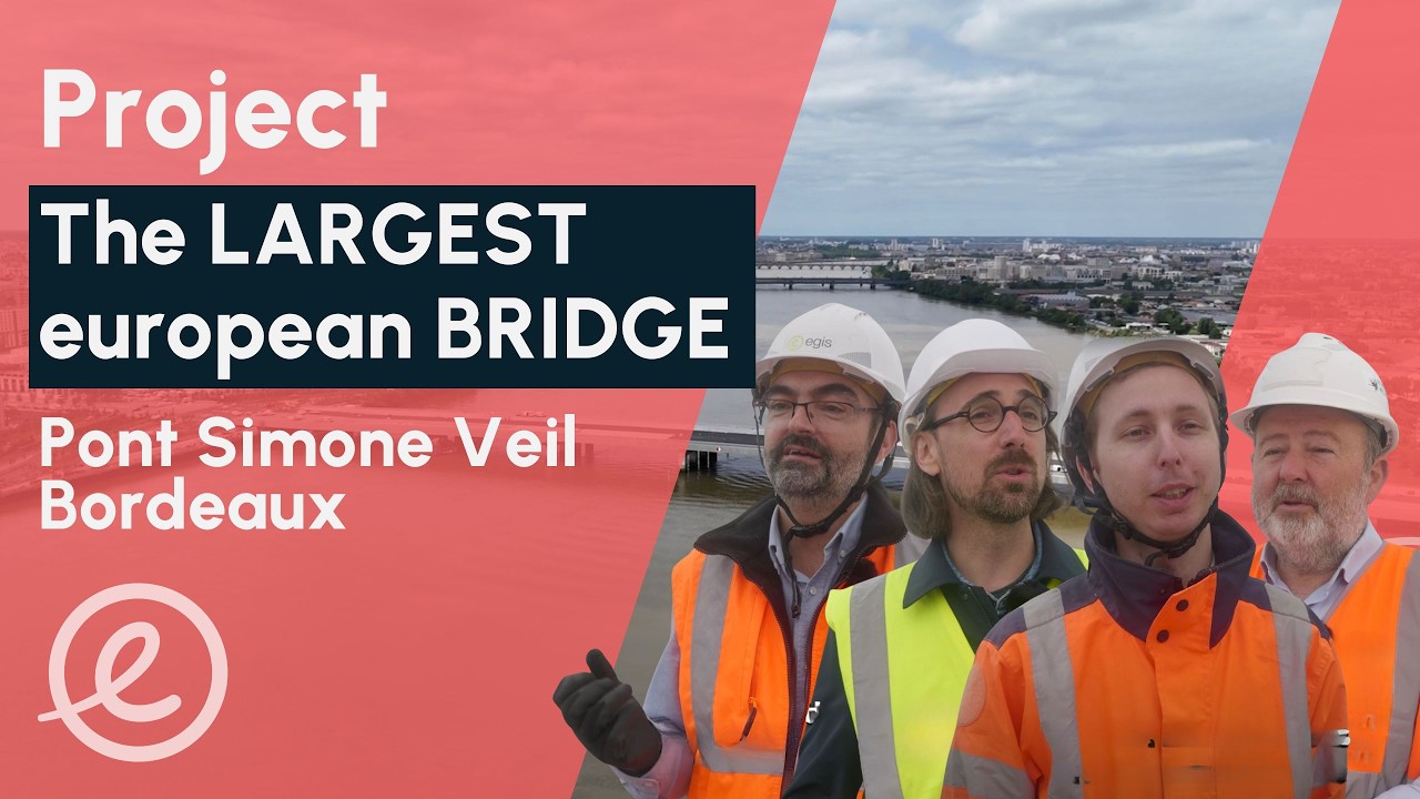 The LARGEST BRIDGE in EUROPE! 😳 - Pont Simone Veil, Bordeaux (France) | Egis