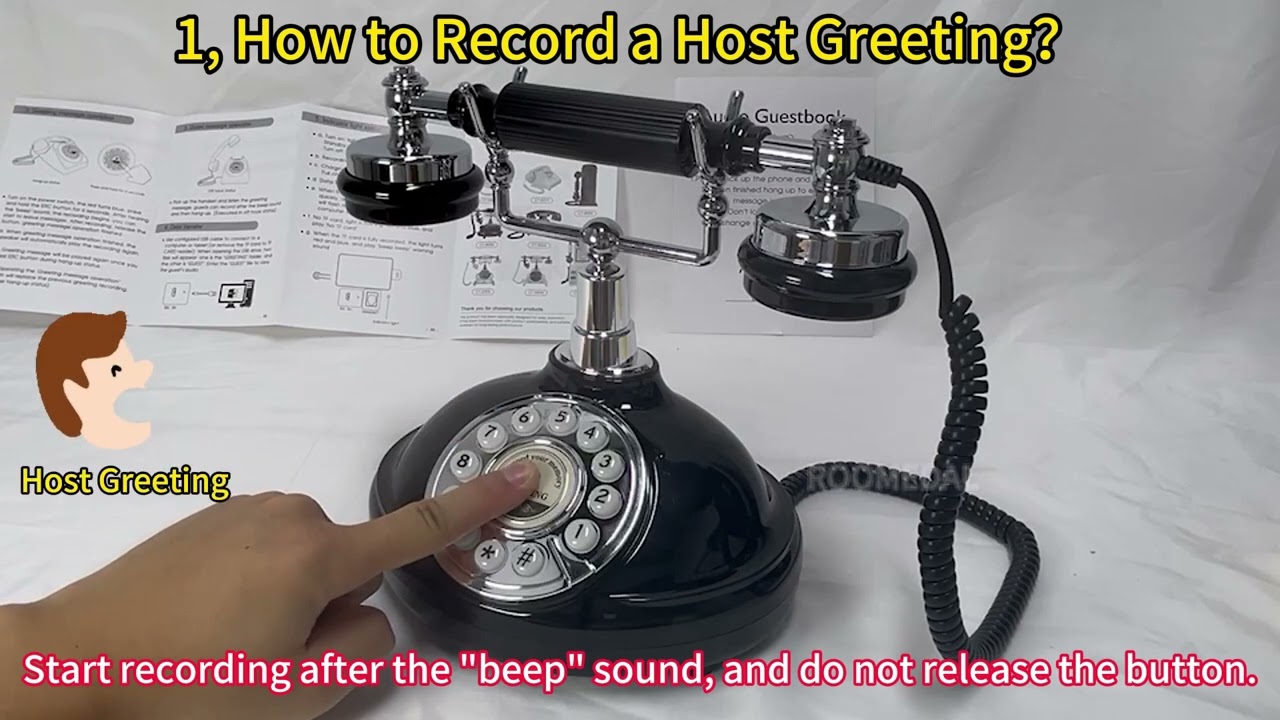 ROOMEDAL audio guest book wedding phone