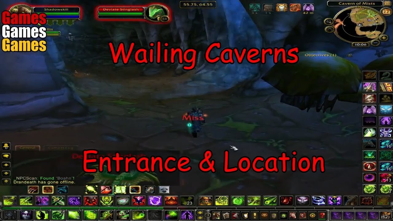 Wailing Caverns Entrance & Location World of Warcraft Original Dungeons