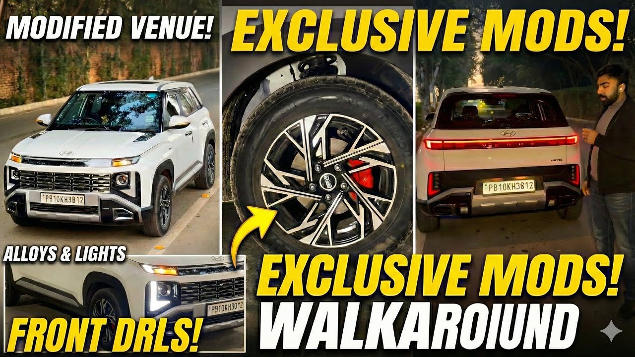 Connecting DRL And TAIL Light Installed Hyundai Venue HX5 And All body Accessories with interior