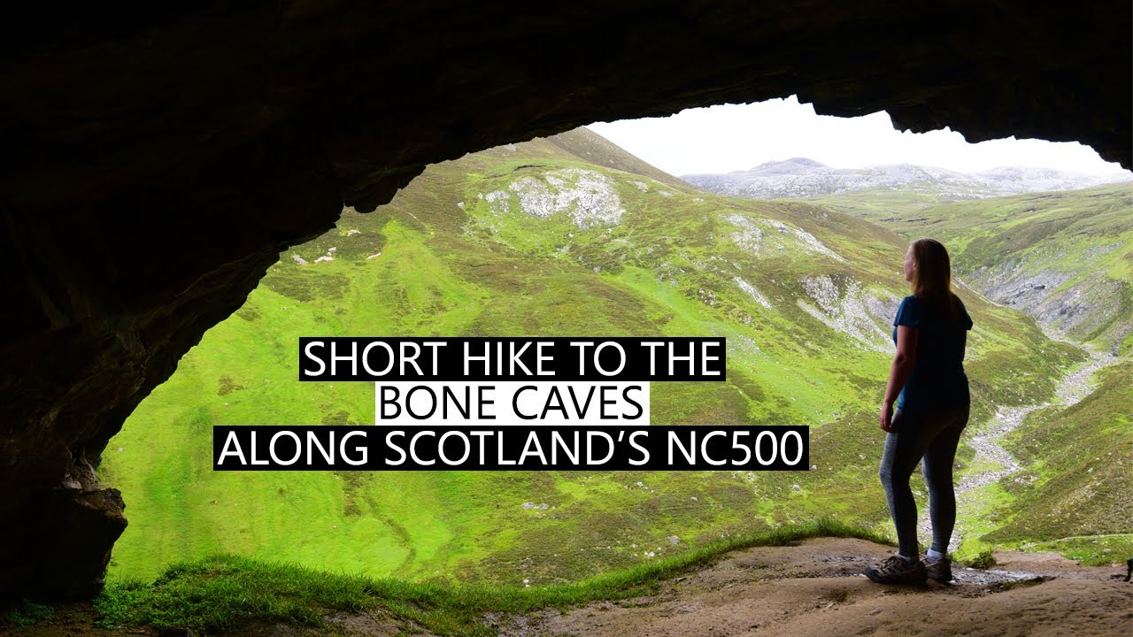NC500 | Short Hike to Assynt Bone Caves + Loch na Gainmhich Waterfall