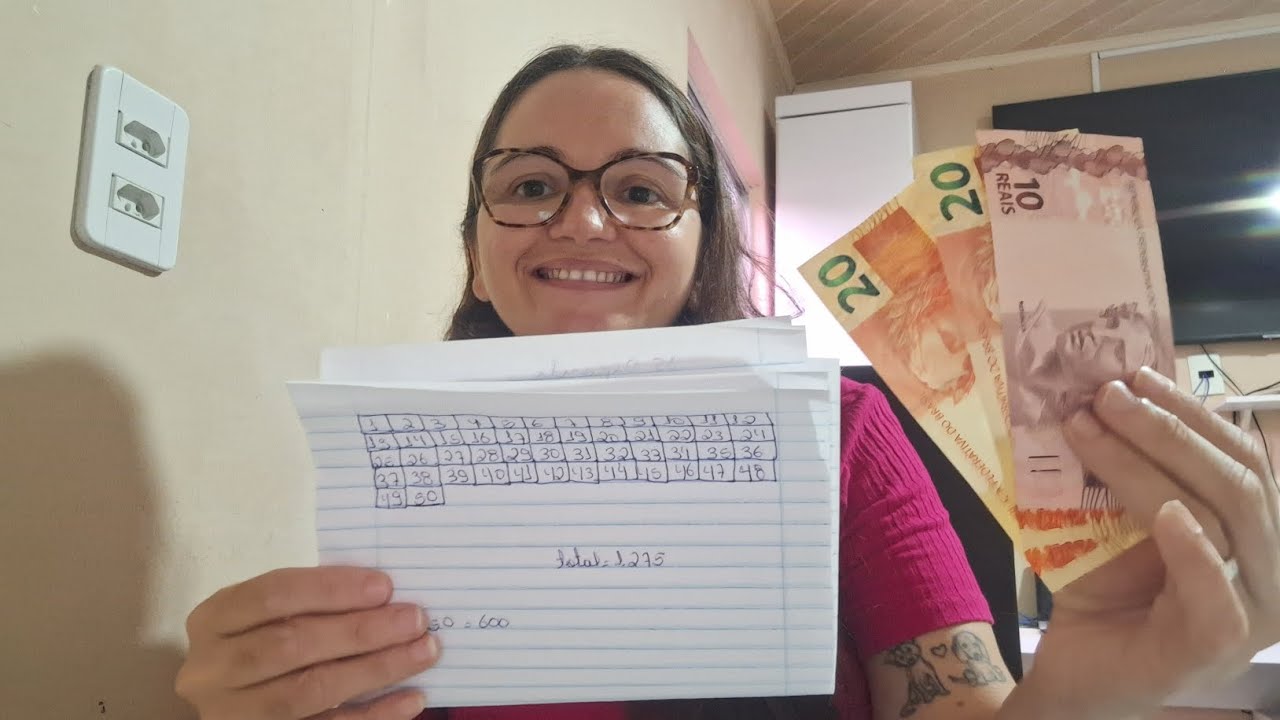 DESAFIO DOS 50 DEP&Oacute;SITOS PARA JUNTAR BASTANTE DINHEIRO (MESMO GANHANDO POUCO)