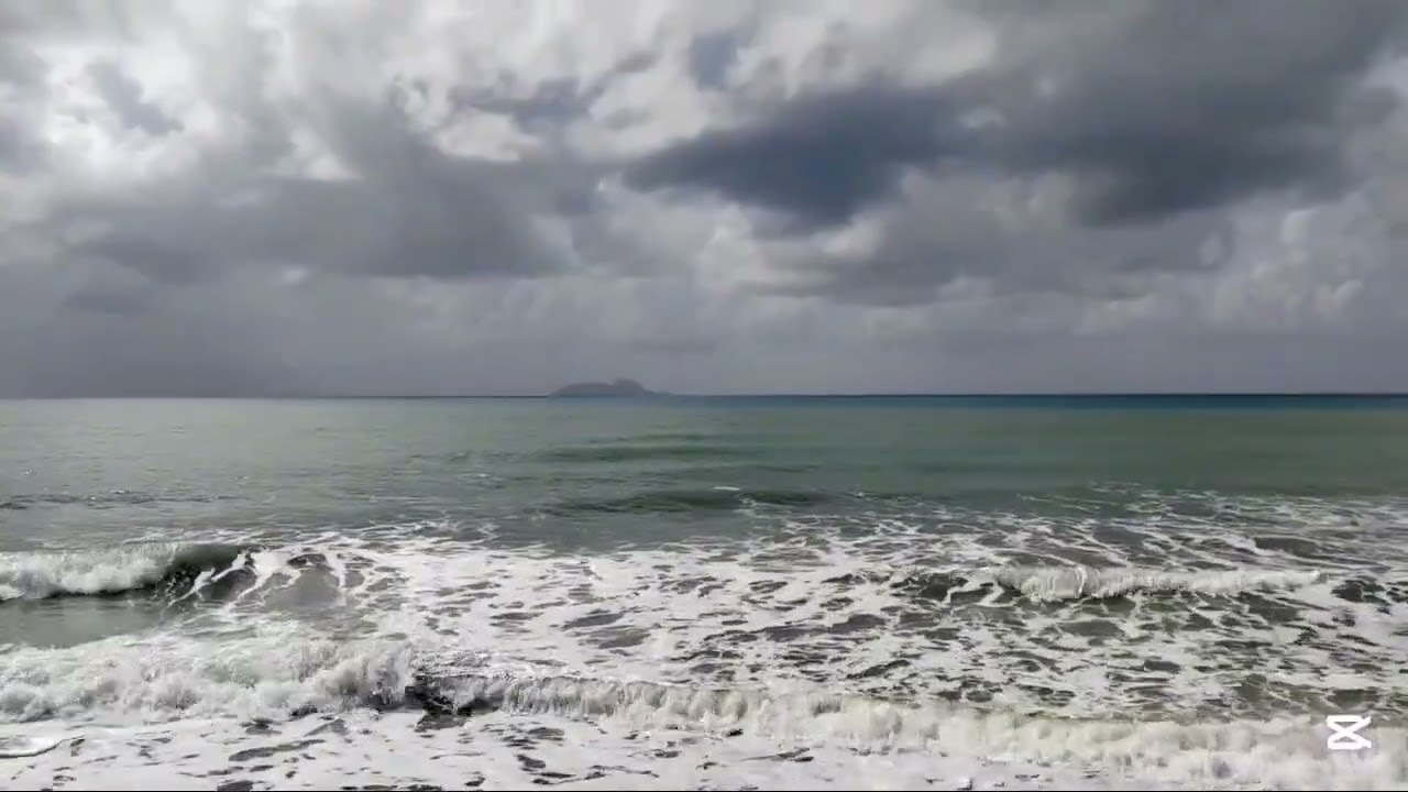 Relaxing Original Ocean Waves 🌊 Sleep Instantly with Sea Sounds of RED TOWER in Crete. 