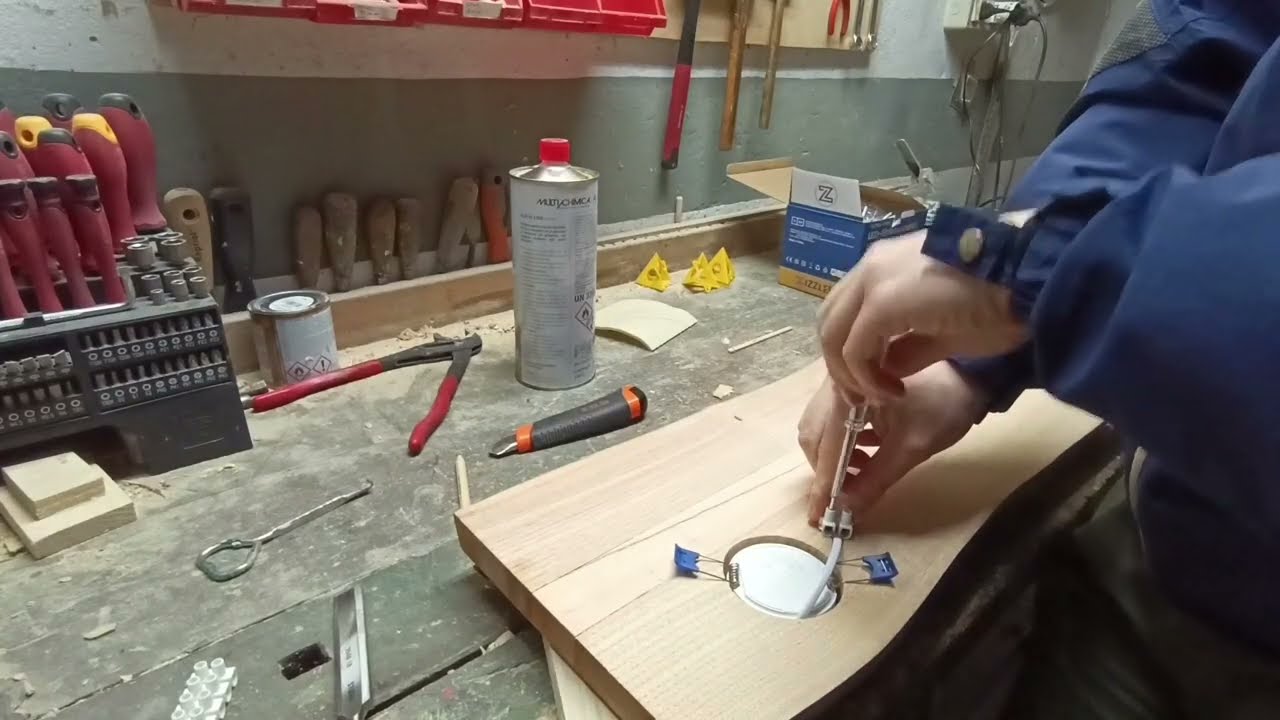 finalmente finisco lampadario in legno di noce e cirmolo Ep.2