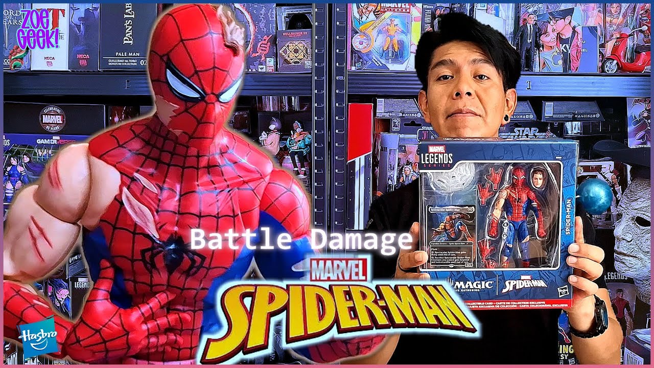 ¡¡ Spider-Man Battle Damage !! Por Fin Llego Esta Versión Magic The Gatherin y Marvel Legends