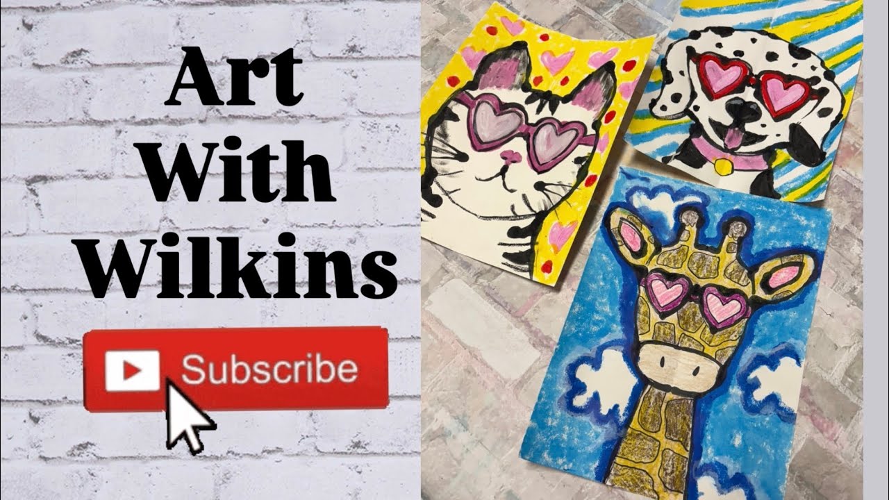 Pop Art Pets Elementary Art Lesson symmetry