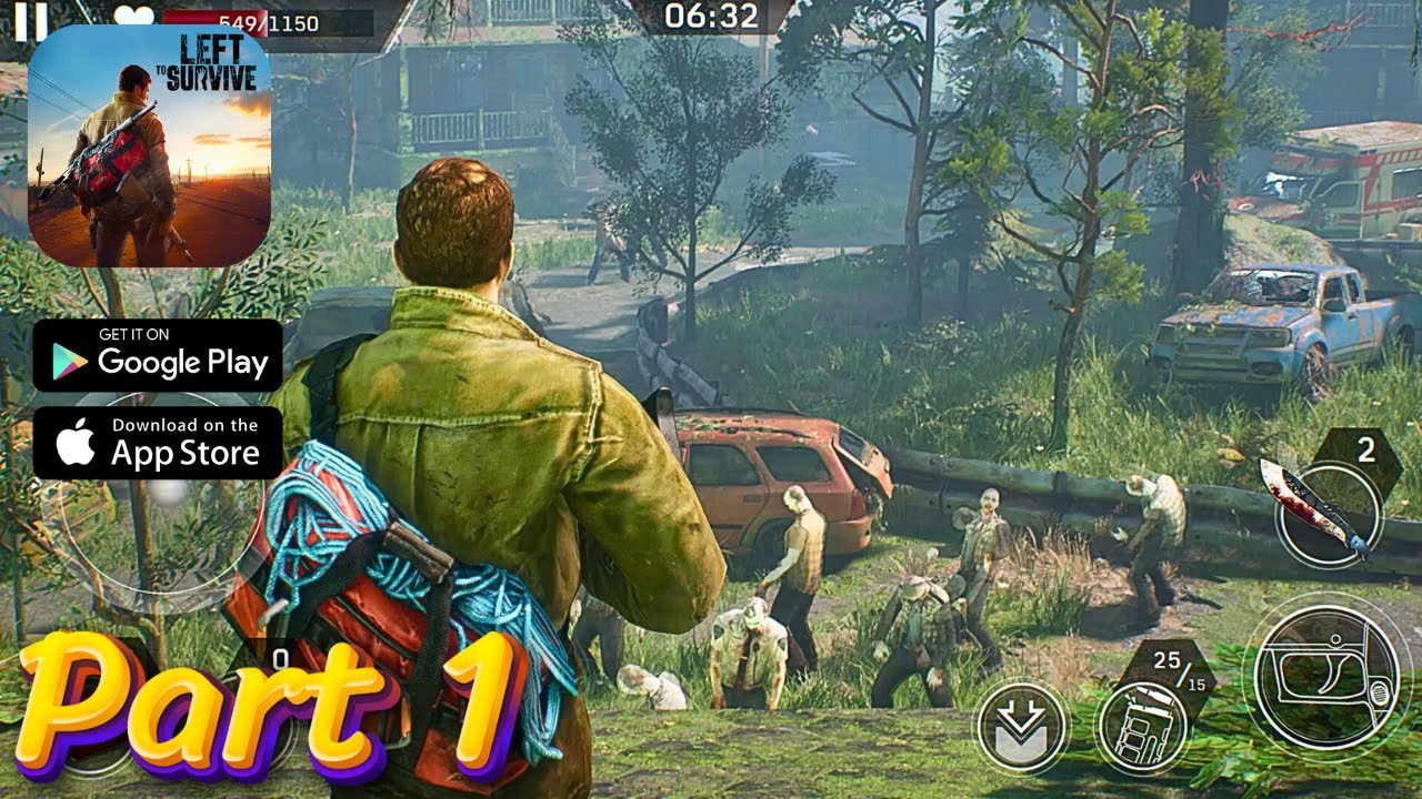 Left to Survive Gameplay Walkthrough Part 1 - I Battle the Zombie Horde! (iOS, Android)