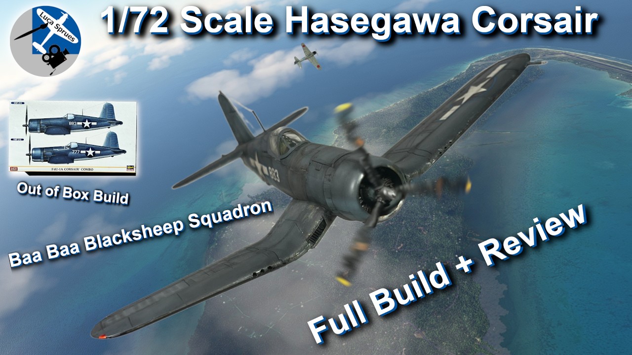 Hasegawa 1/72 F4U-1A Corsair FULL BUILD & Review | VMF-214 “White 883”