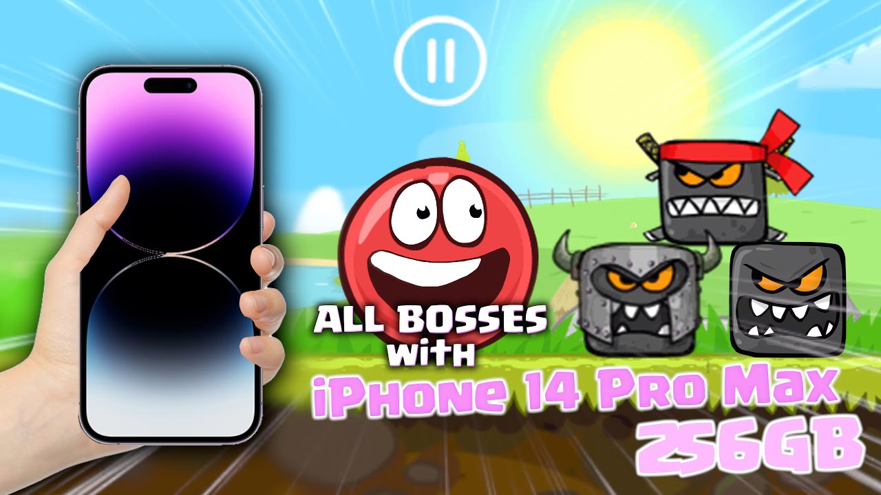 Red Ball 4: ALL BOSSES with iPhone 14 Pro Max in the LEVELS (15,30,45,60,75) Gameplay VOLUME 1-5