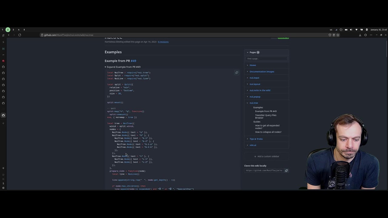 ak_slash Live Stream - neo-tree-tests source and BSP in neovim development (part 2)