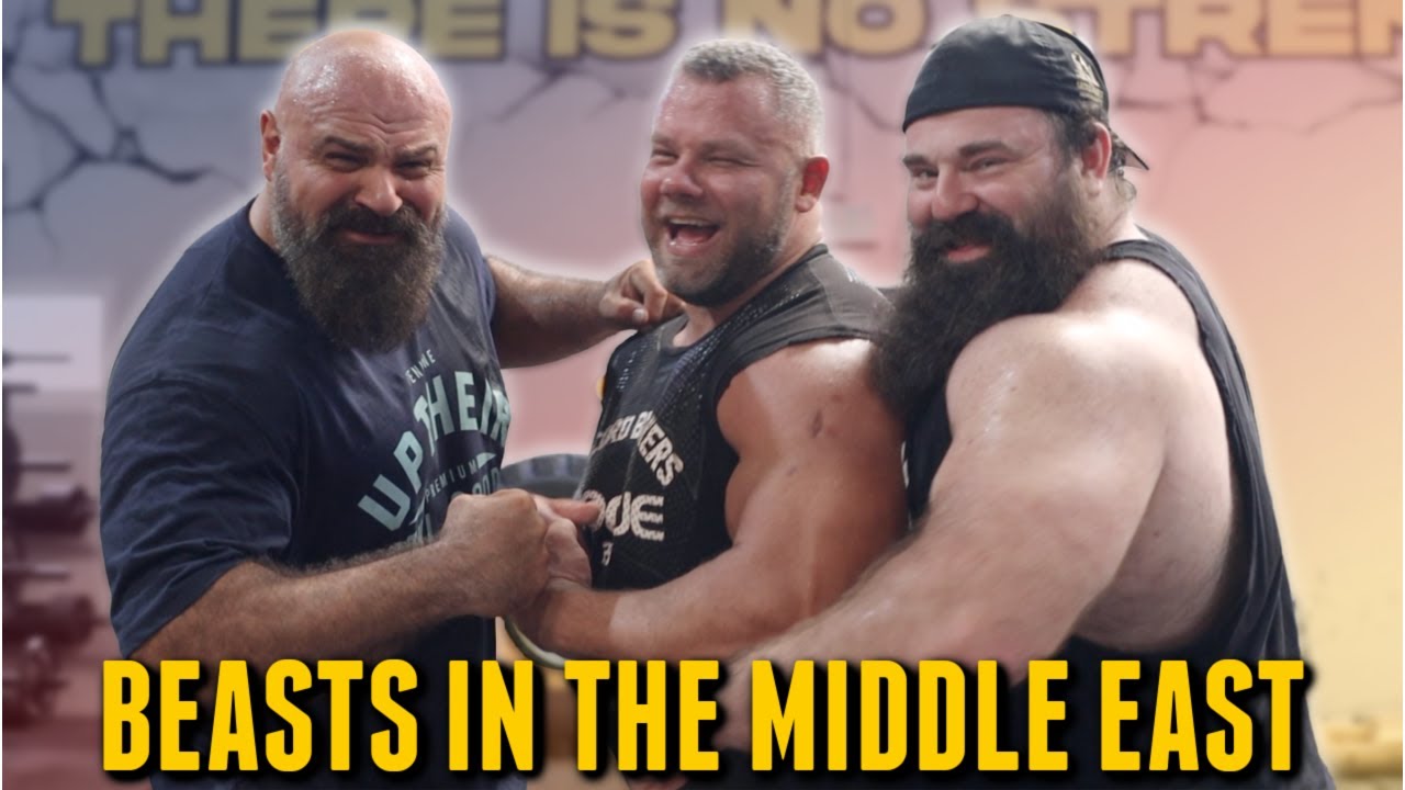 Strongman Training in Dubai With BIG LOZ, RAUNO HEINLA, BOBBY THOMPSON + ANDREA THOMPSON.