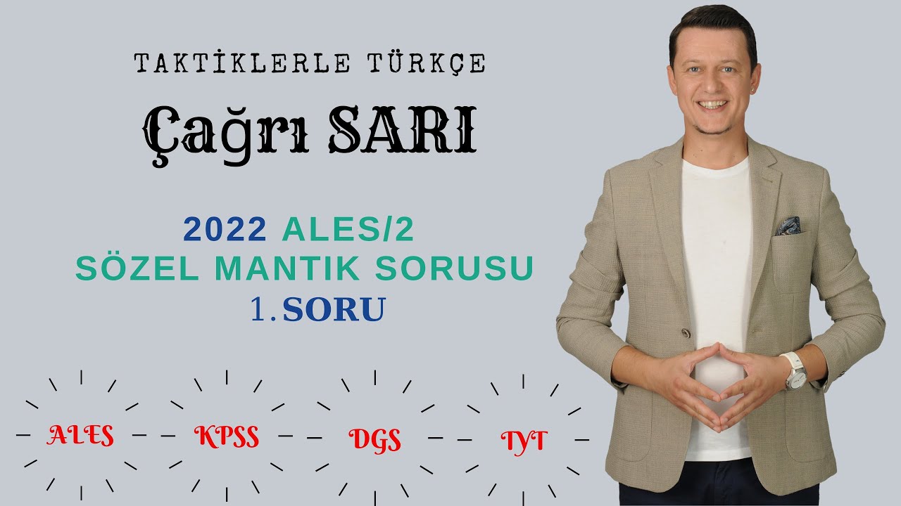 2022 ALES/2 Sözel Mantık 1. Soru 💥