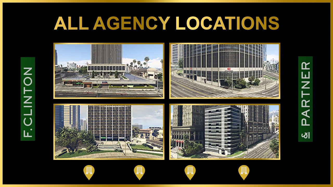 GTA 5 ONLINE - ALL AGENCY LOCATIONS IN GTA ONLINE THE CONTACT
