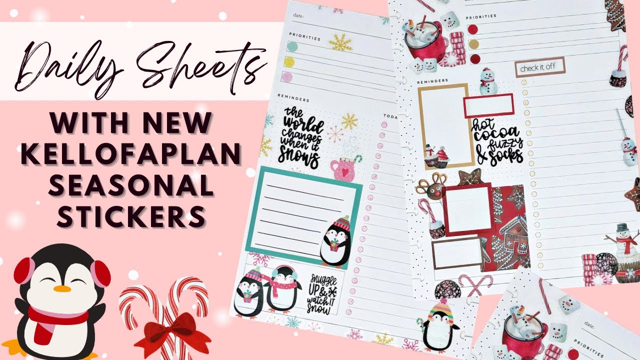 PLAN WITH ME | DAILY SHEETS WITH NEW KELLOFAPLAN STICKERS | THE HAPPY PLANNER
