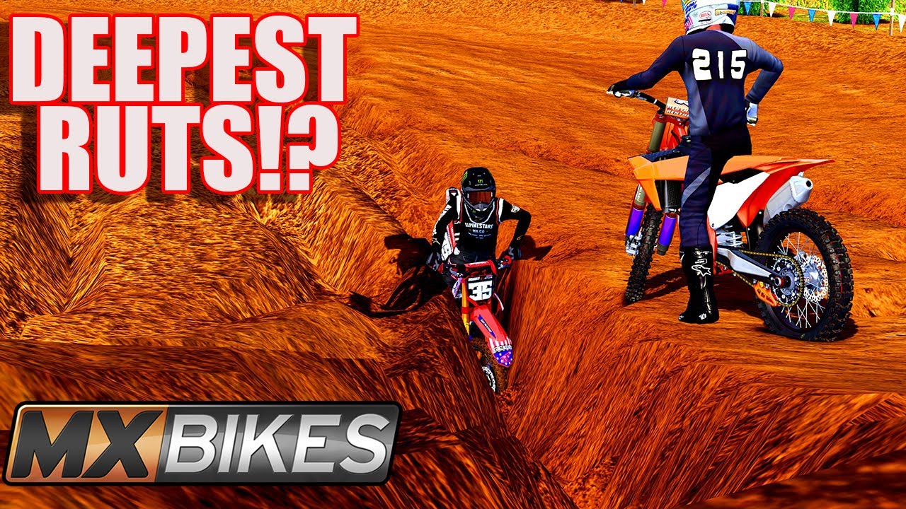 MAX ERODE WITH HIGH WINDS... (DEEPEST RUT EVER IN MXBIKES?)