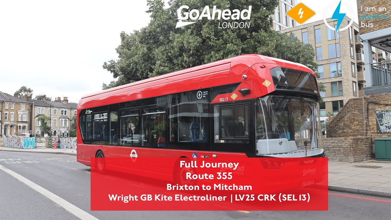 Full Journey | Route 355 to Mitcham | Brand New Wright GB Kite Electroliner ⚡ | SEL13 (LV25 CRK)
