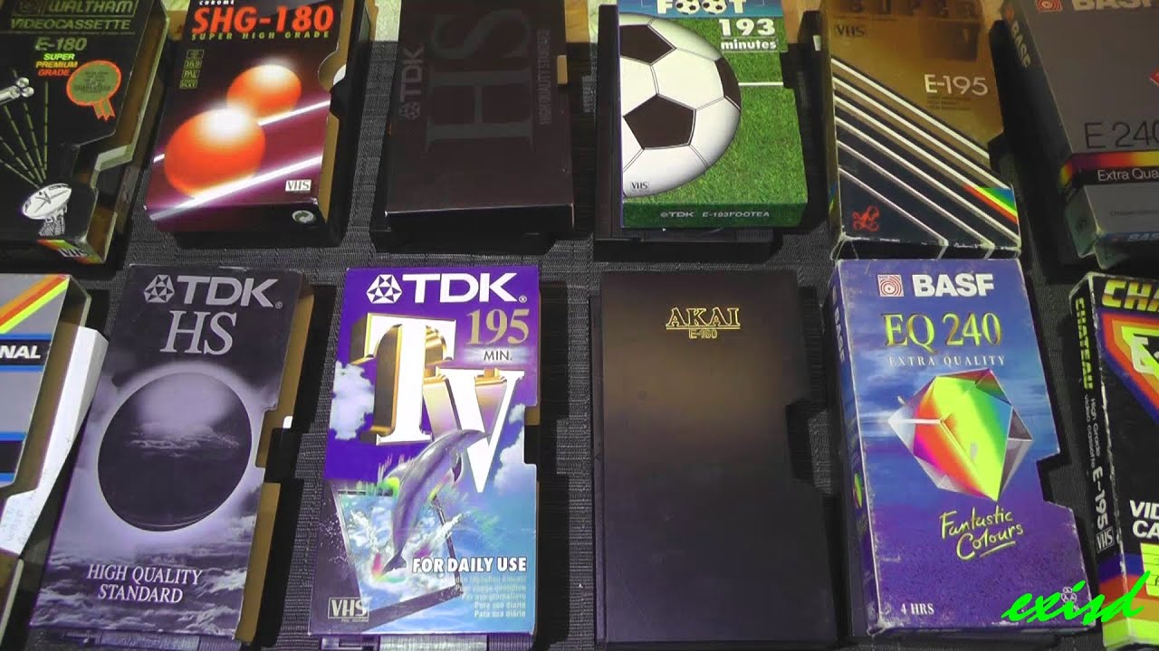 Videokazetta vhs video compact cassette retro