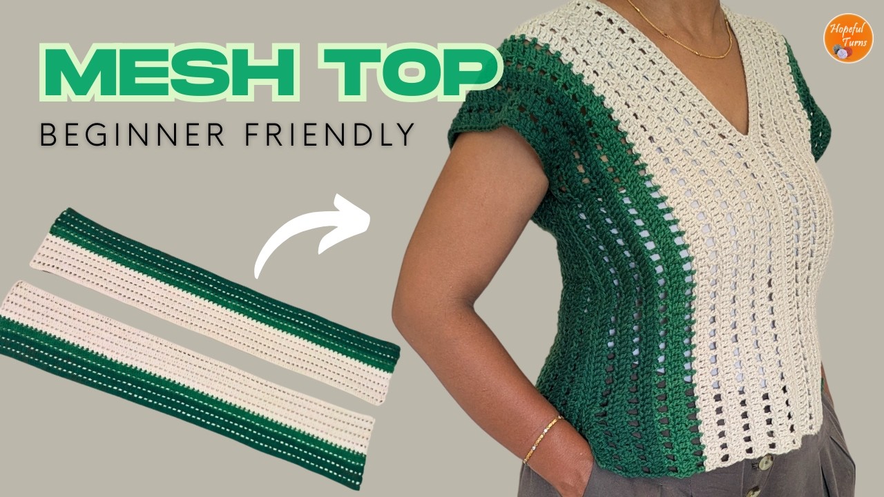 How to make a crochet garment with 2 rectangles | EASY, quick & beginner friendly crochet top