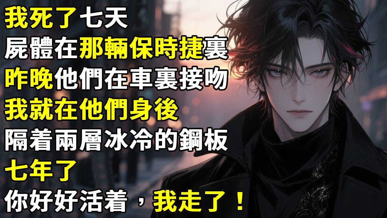 我死了七天，屍體在那輛保時捷裏，昨晚他們在車裏接吻，我就在他們身後，隔着兩層冰冷的鋼板，七年了，你好好活着，我走了！#故事分享 #生活經驗 #情感