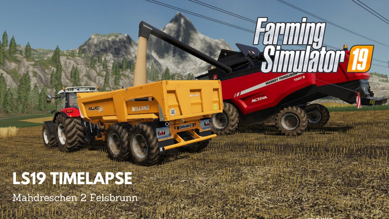 M&auml;hdreschen | Ls19 Timelapse auf Felsbrunn