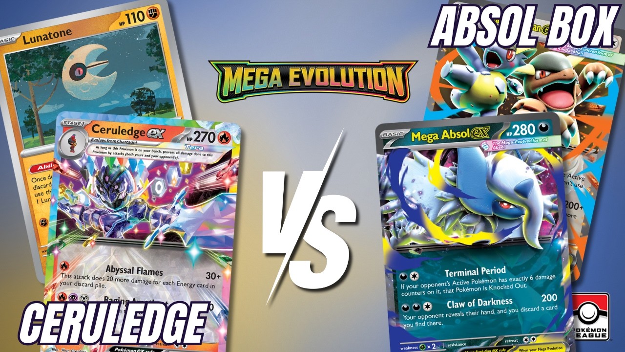 Ceruledge ex vs Mega Absol Box | Tabletop Pokemon TCG League | Mega Evolution Format