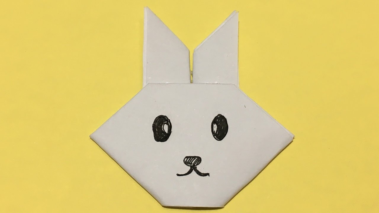 How to make a pretty Rabbit Face Origami Paper Easily|Origami Rabbit Face|rabbit face craft