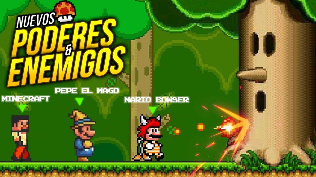 Los NUEVOS PODERES y ENEMIGOS en SM4J #2 (Pepe el Mago aparece) Mario Maker para PC y Android