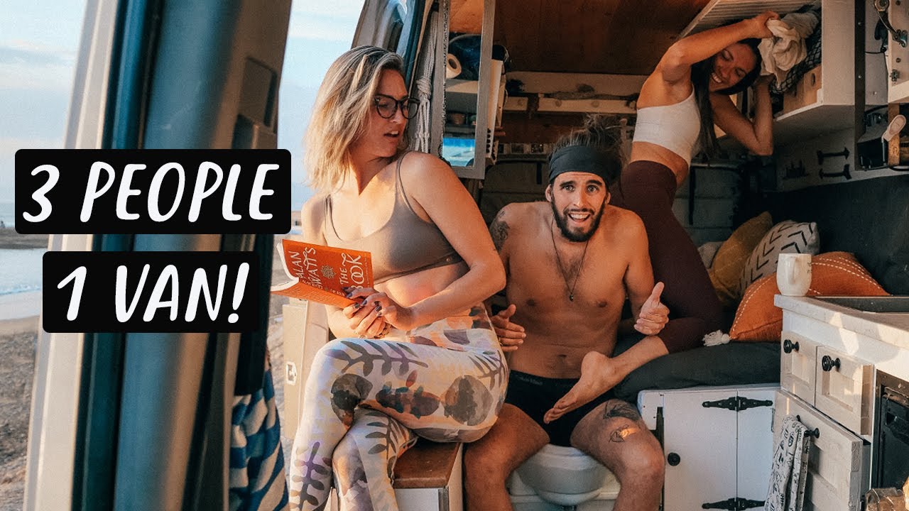 3 PEOPLE LIVING IN A VAN | Van Life Morocco | Eamon & Bec