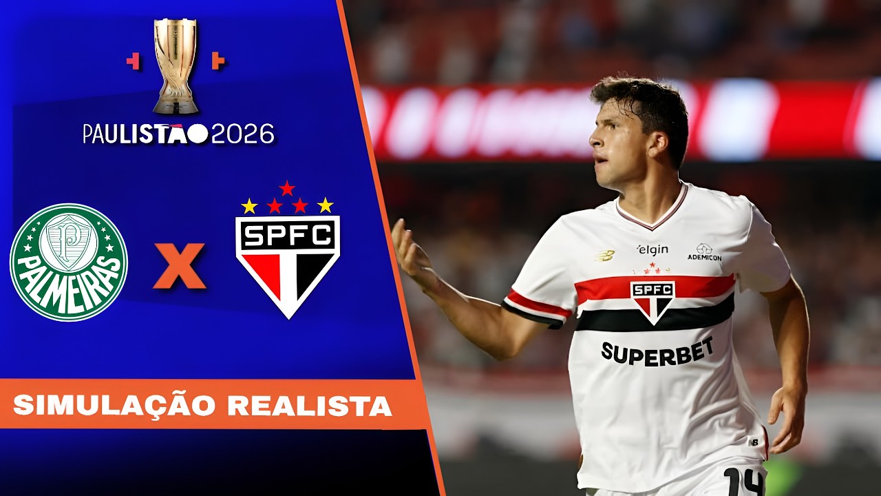 PALMEIRAS x SÃO PAULO | PAULISTÃO 2026 | AO VIVO E COM IMAGENS | SIMULAÇÃO EM 4K60FPS