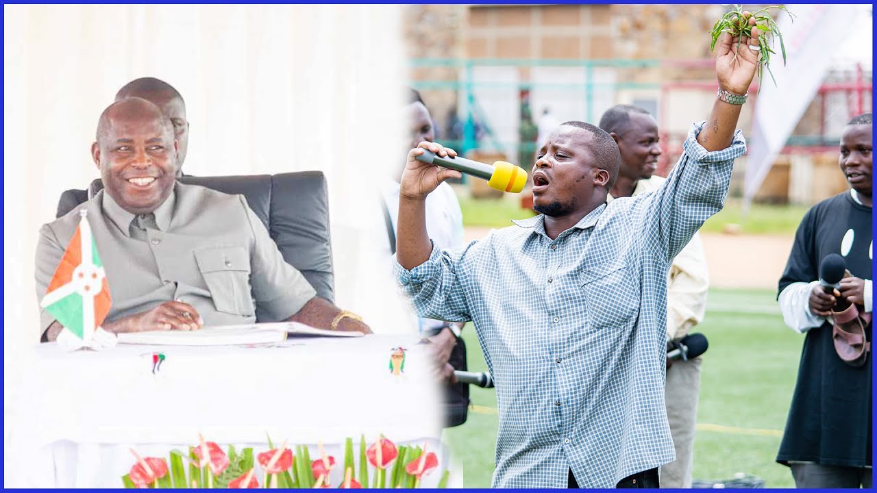 Ivyo Mutima le Comedien akoreye Umukuru w'Igihugu Evariste Ndayishimiye imbere y'Umukuru w'igisagara