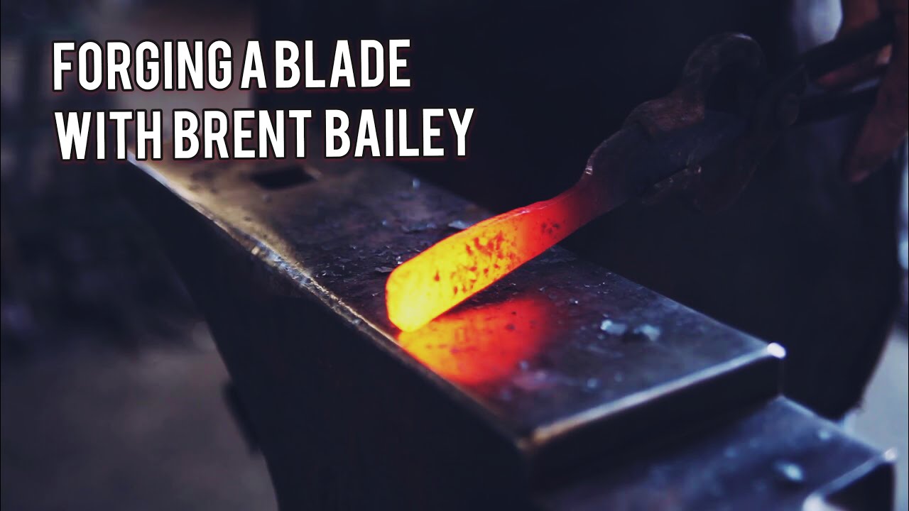 Forging a blade on the anvil- anvil forging with Brent Bailey