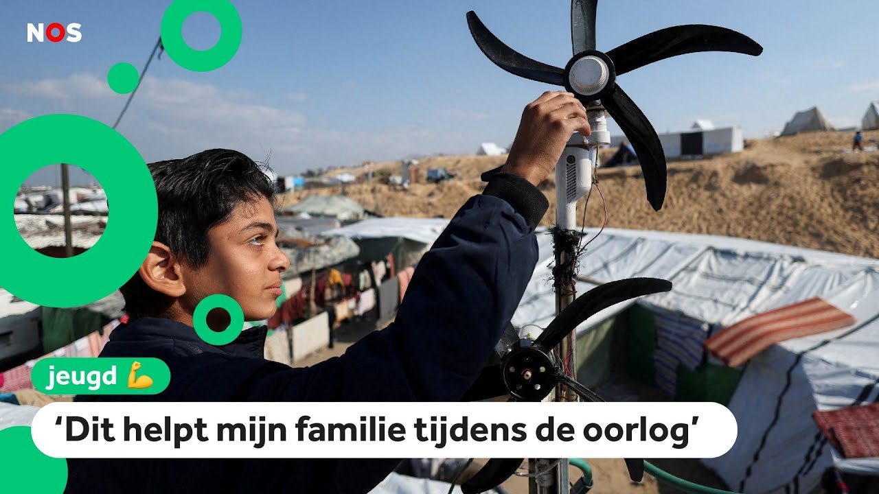 Hussam uit Gaza maakt windmolentje en zorgt voor licht