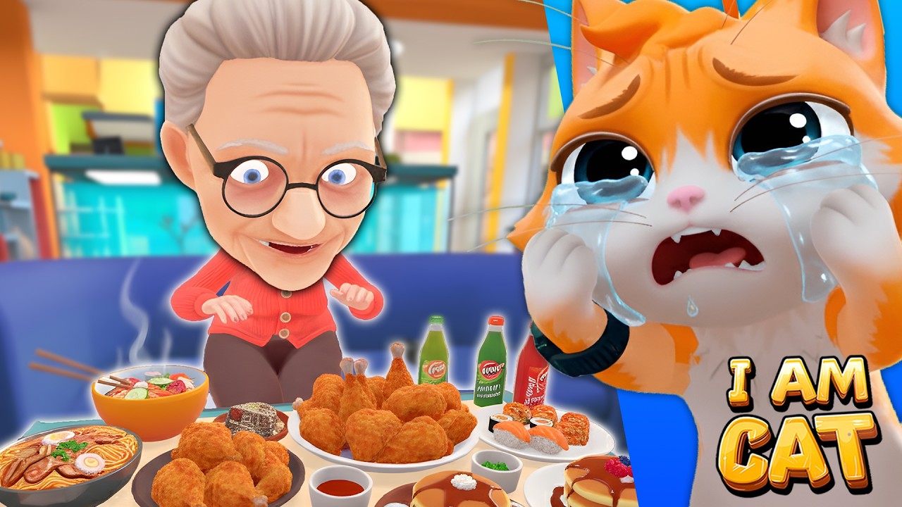 Homeless Cat COOKS EVERYTHING For GRANNY - I Am Cat VR