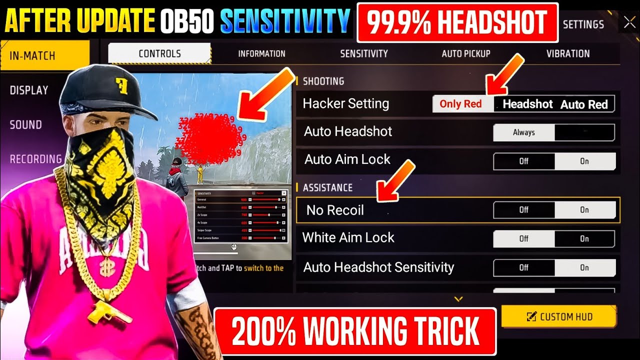 Free Fire Headshot Setting After Ob52 Update 2026⚡Best Sensitivity Settings ⚙️| Sensitivity Setting