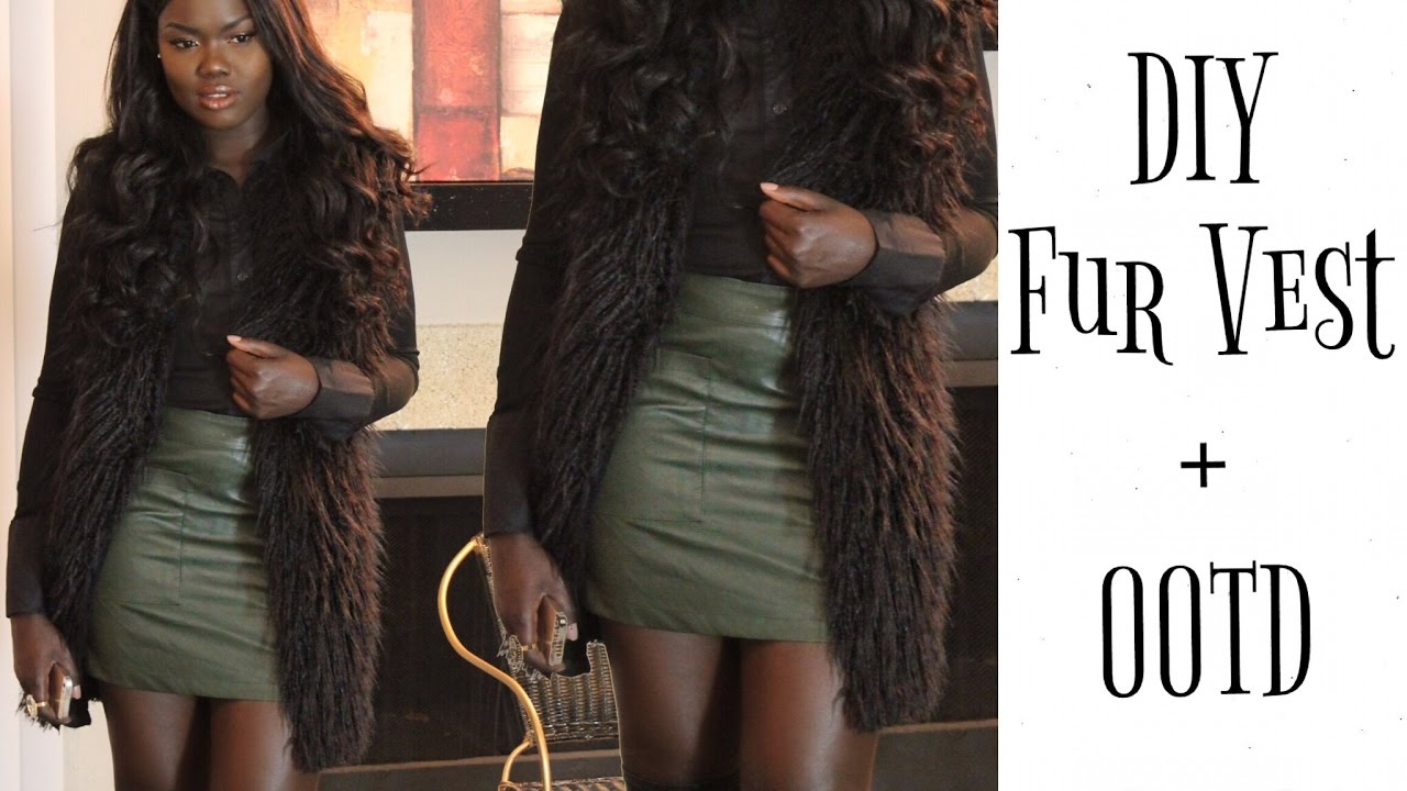 DIY: FAUX FUR VEST +OOTD
